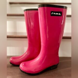 Roma Women's Bright Pink Rain Boots
